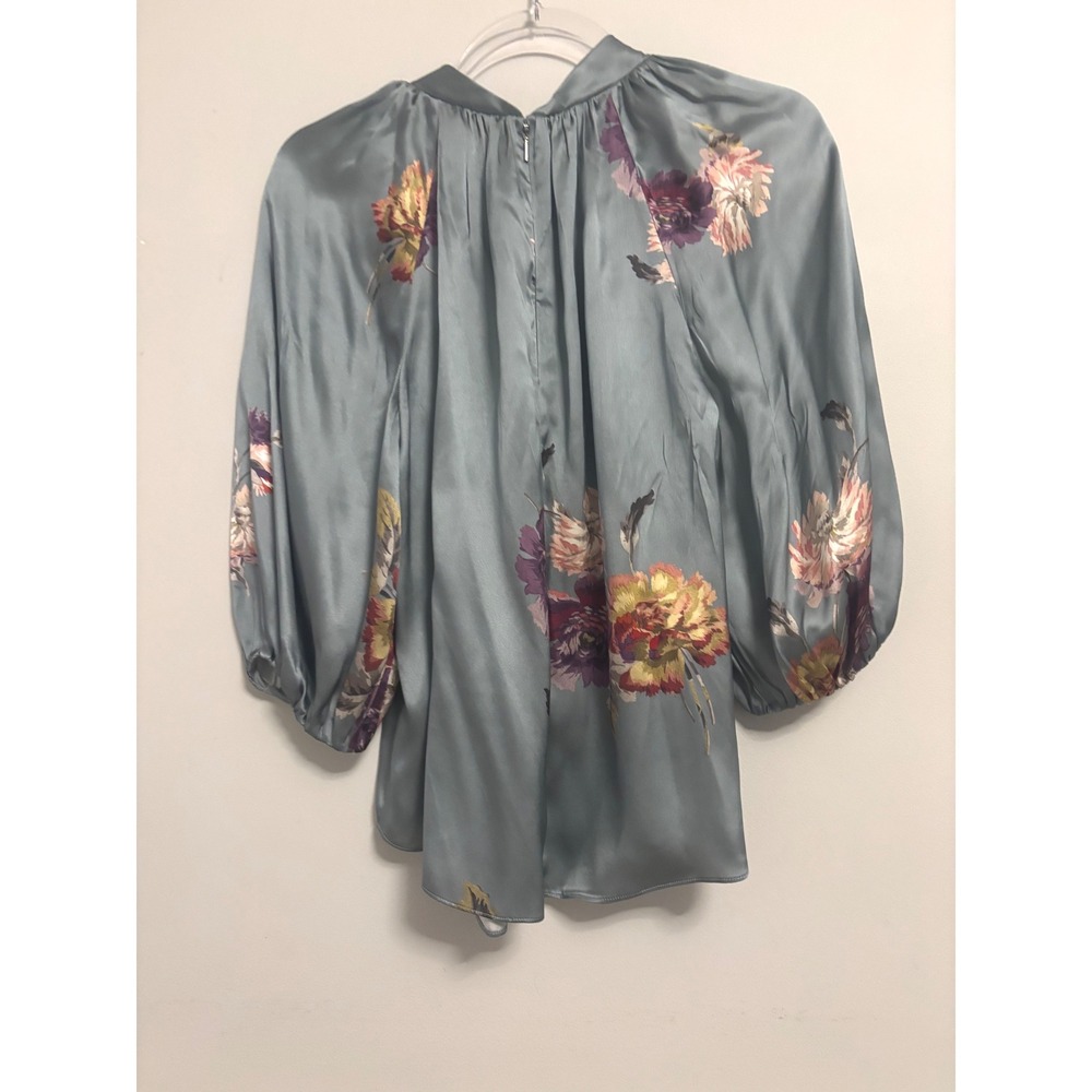 Rebecca Taylor Simone Fleur Silk Blouse in the "Duck Egg" size - Picture 3 of 11